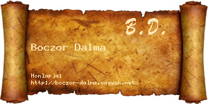 Boczor Dalma névjegykártya